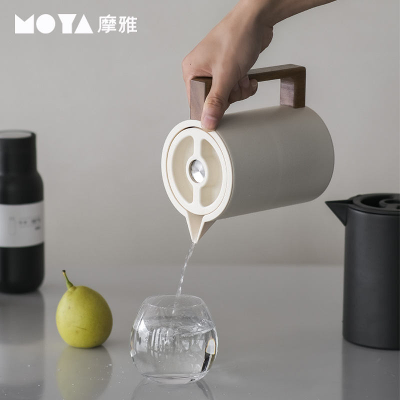 Home Kettle304 Stainless Steel Vacuum Kettle With Wooden Handle High Value Minimalist Office Teapot
