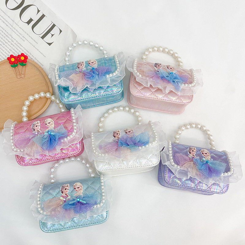 Bolsas de perlas coreanas para niños bolsas de moda para niñas bolsas de tendencia de cadenas de dibujos animados para niños bolsas pequeñas