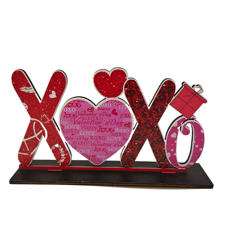 La Saint-valentin Romantique Sucré Ange Lettre Forme De Cœur Bois Festival display picture 1