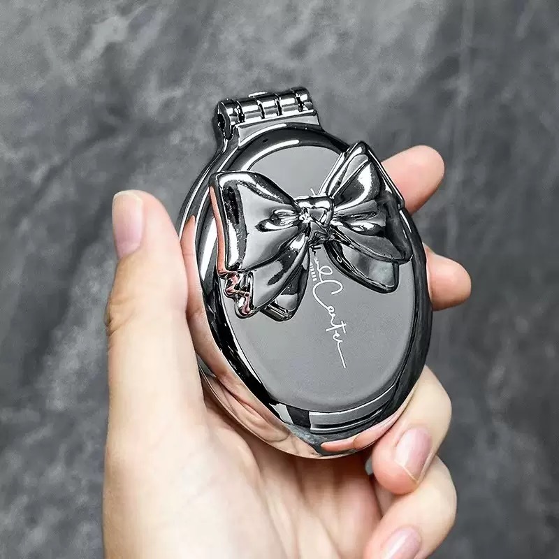 電気メッキ折りたたみ櫛携帯折りたたみ櫛レディース子供エアバッグエアクッションついでにマッサージ鏡一体櫛|undefined