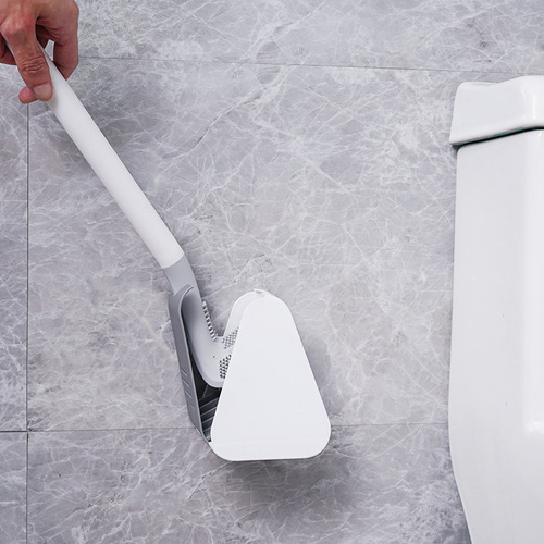 Xiangjia new golf toilet brush soft rubber long handle no dead angle toilet cleaning brush self-opening and leak-proof base