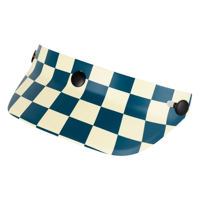 Casco de motocicleta casco vintage Borde de tres botones casco de motocicleta protección solar casco pequeño cuerpo medio casco borde