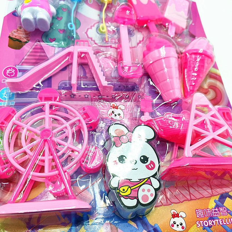 Jardín infantil DIY parque de atracciones muñecas caseras helado rueda gigante set de dulces juguetes de regalo