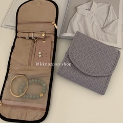 Portable, non-land-occupying jewelry storage bag Korean ins simple travel and business trip bracelet ring earring storage bag practical