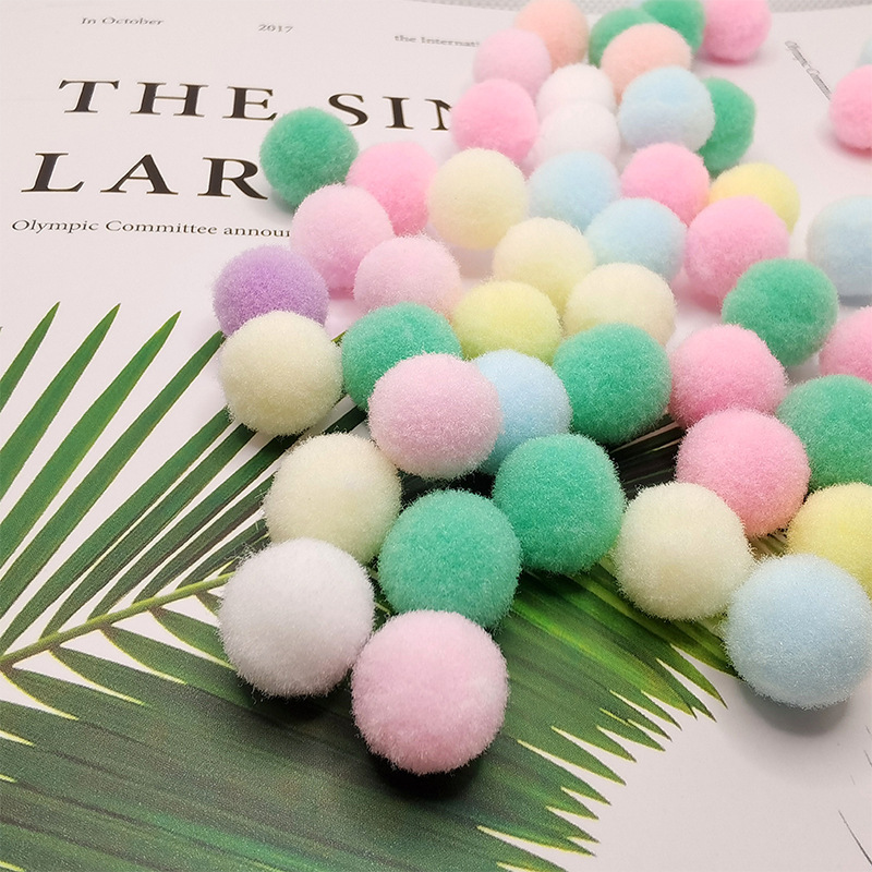 混色毛玉高弾diy児童幼稚園創意制作材料カラーボール装飾|undefined