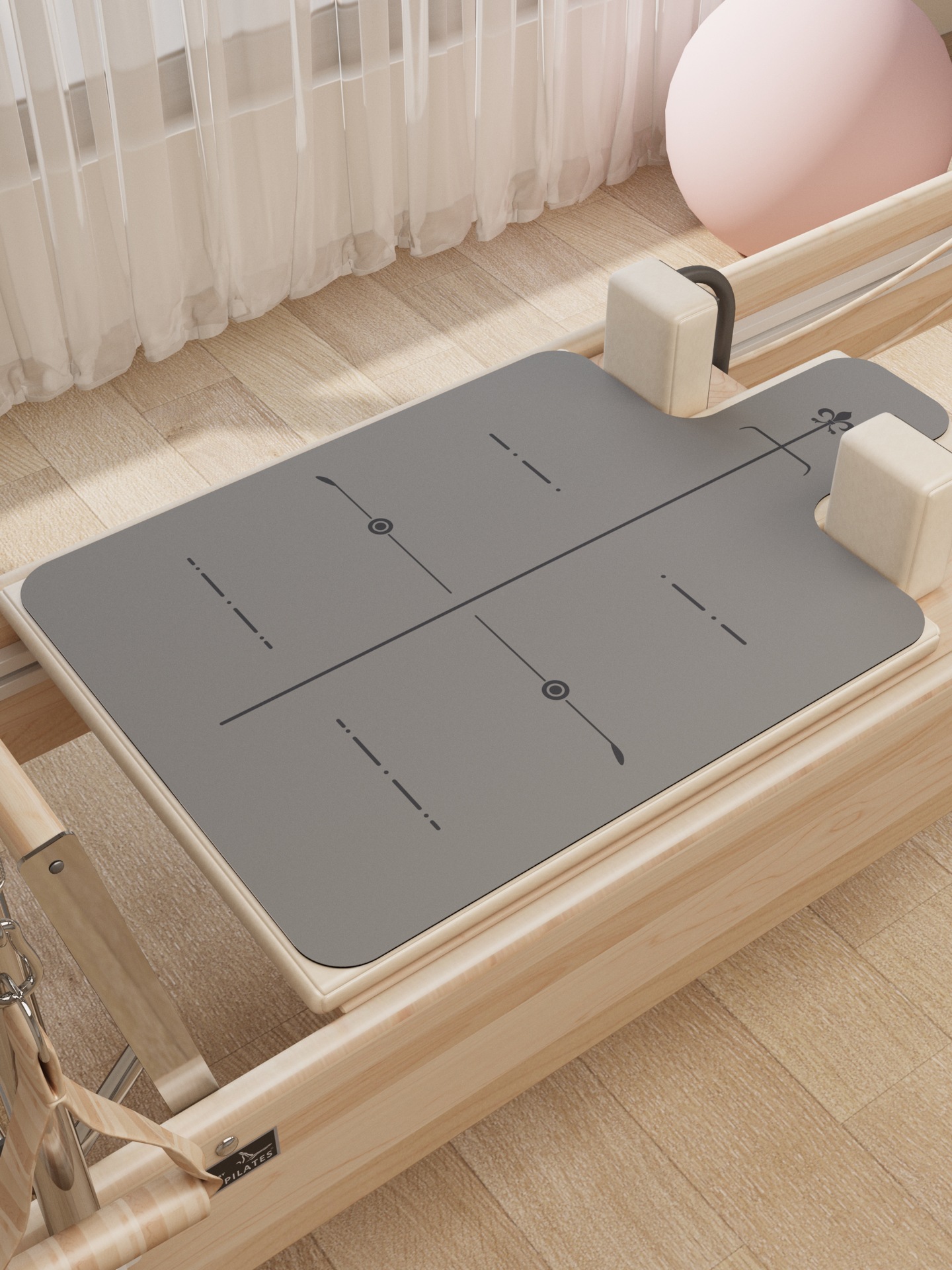 Tapete Antideslizante para Cama de Pilates de PU y Caucho Absorbente de Sudor para Yoga