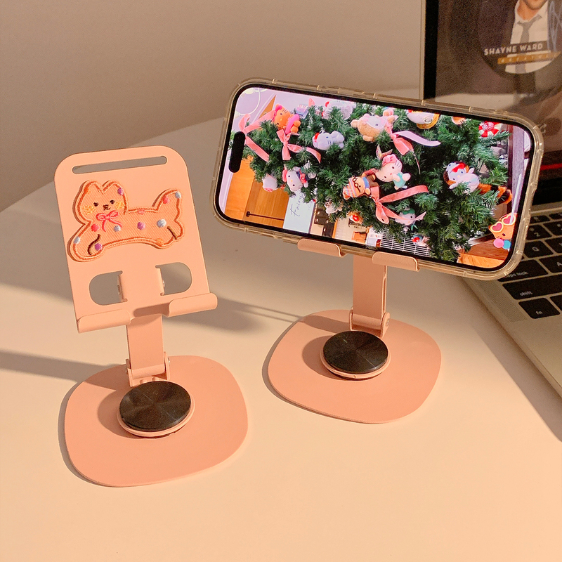 Cute Cat Pink Phone Stand Desktop Tablet Lazy Metal Support Stand for Female Students Dormitory Binge-Watching Gadget Cute Cat Pink Phone Stand Desktop Tablet Lazy Metal Support Stand for Female Students Dormitory Binge-Watching Gadget
