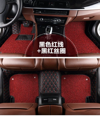 Vios, Corolla Altis, Levin, Modelə uyğun ayaqaltı - black-and-red-thread-black-and-red-silk-loop