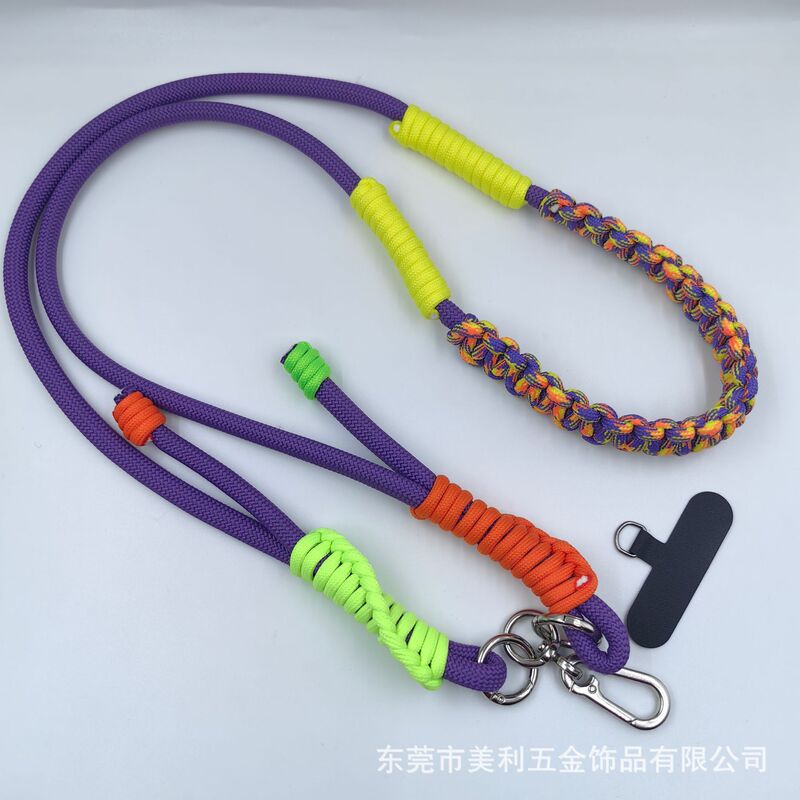 携帯電話ストラップ クロスボディ＆リスト＆首掛け 3用途 調節可能で取り外し可能な編みロープ インズ メンズ＆レディース バックロープ ロング|undefined