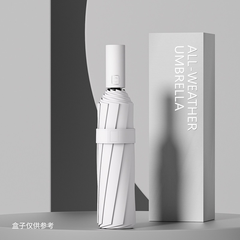 Yuxiang 傘 レディース 全自動ビニール折りたたみ日焼け止め晴雨兼用傘 ビジネス カスタムロゴ 日傘|undefined