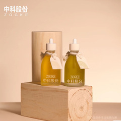メーカーの新商品創意100ml山茶クルミ油滴管瓶化粧品精華液分注ガラス瓶卸売り