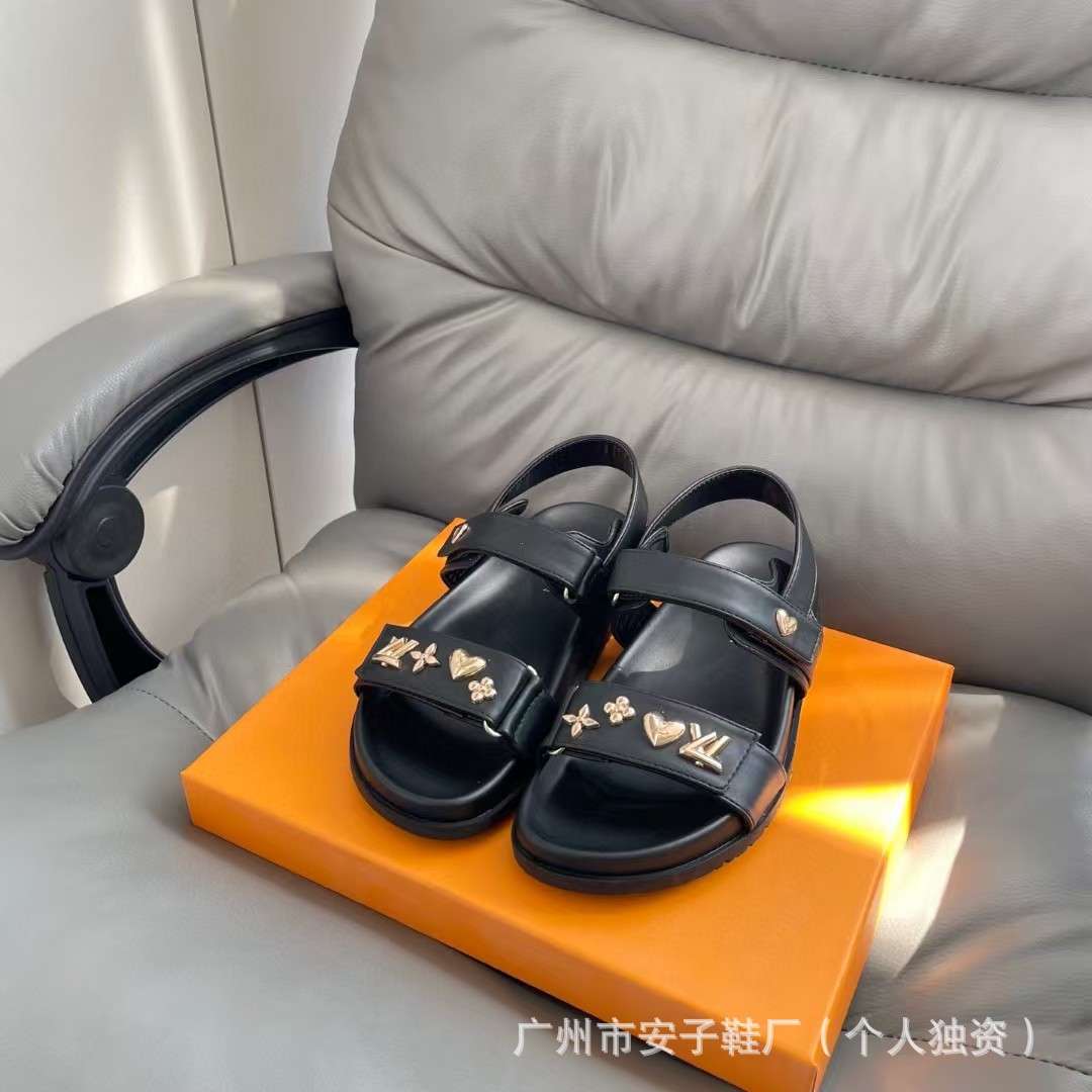 2024 nueva Europa, América, Oriente Medio, Nigeria, Singapur, Camboya, hebilla de cinturón de metal, velcro, zapatillas planas