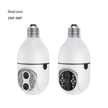 360全景双镜头wifi e27灯泡1080p 4mp安全小型ptz双目摄像头-阿里巴巴