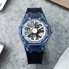 博之輪BOZLUN 男士手錶亞克力機械石英手錶學生青少年百搭時尚款