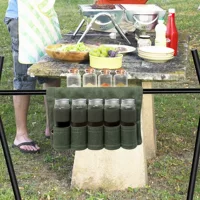 Bushcraft водонепроницаемый вощеный холст дорожная сумка для специй Портативный Кемпинг банка для специй костюм для приправ