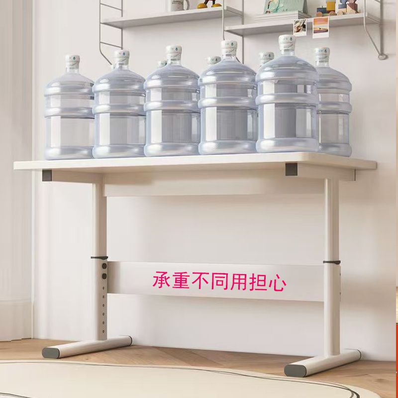 Movable Table, Adjustable Height Computer Desk, Children's Desk, Study Table, Office Desktop, Adjustable Height Table with Wheels