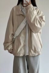 日系复古工装外套女春秋2025年新款oversize小众设计感夹克棒球服