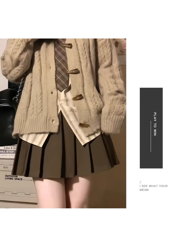 高品质毛呢百褶裙女秋冬2025新款高腰显瘦jk短裙小个子a字半身裙|undefined