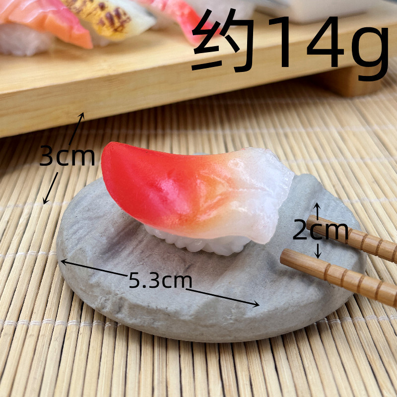 Simulación sushi modelo de juguete para niños japonés comida grande adornos tiro Decoración Accesorios salmón cocina rebanada