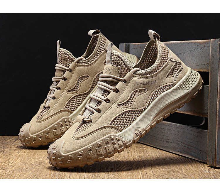 2024 nuevos zapatos de seguridad para el trabajo informales, delgados y huecos para hombre, deportivos, de malla transpirable de verano_voghion.com