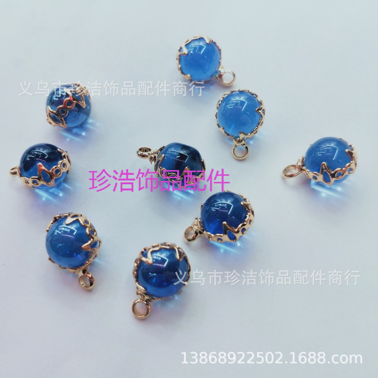 2020年新款 设计天然水晶 弹力水晶球手链韩国佛系少女耳饰吊坠
