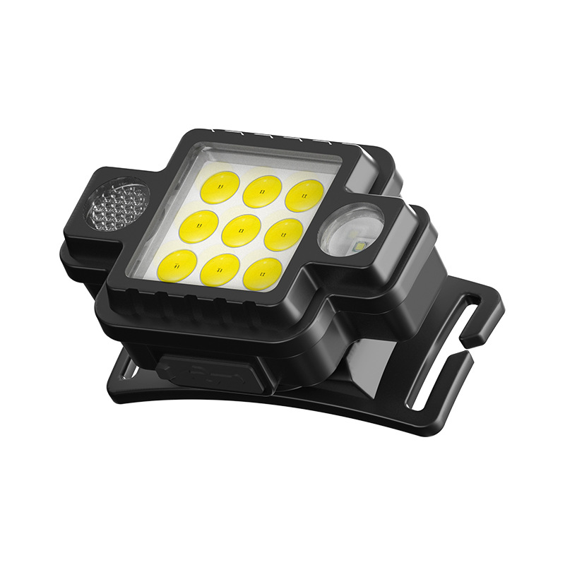 Nuevo transfronterizo al aire libre fuerte luz LED faro al aire libre luz de conducción USB carga noche luz brillante aleación de aluminio cabeza