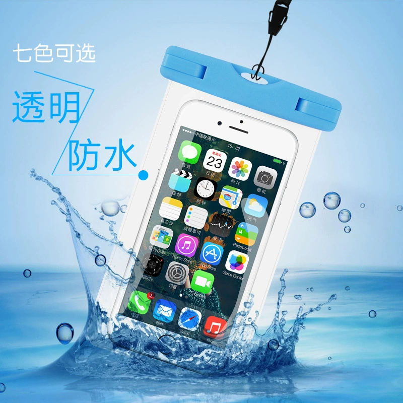 Travel transparent mobile phone protection for swimming, universal waterproof bag, strap, touch screen
