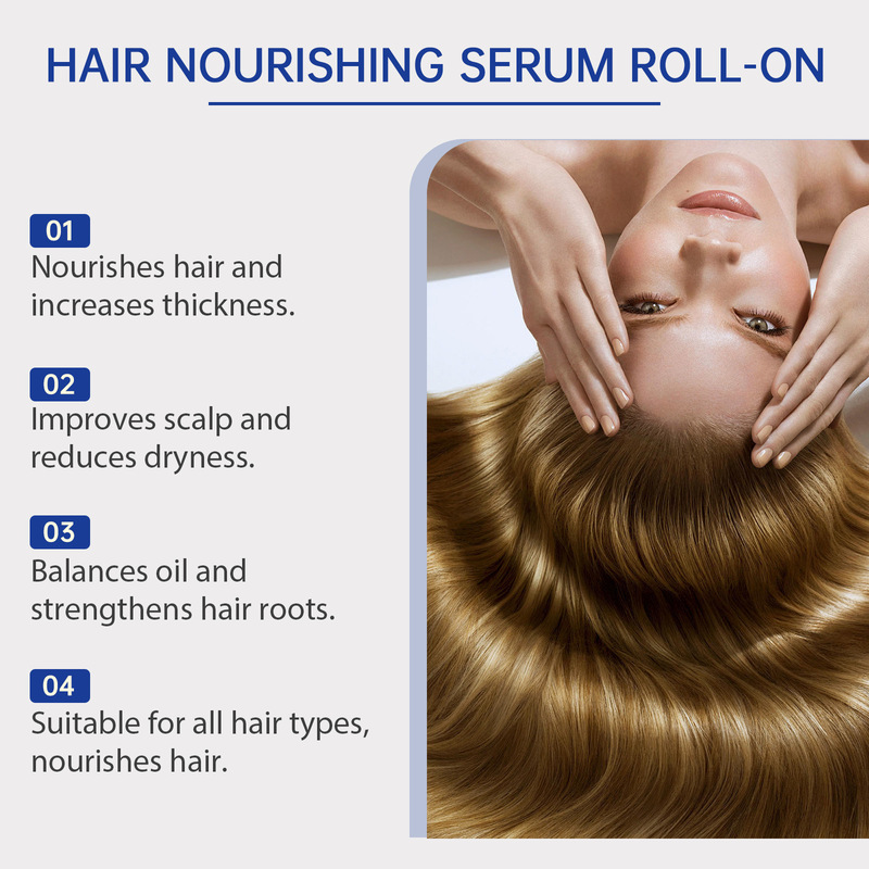 跨境迷迭香头发精华滚珠韩HairGrowth Serum Roll On护发精油养发|undefined