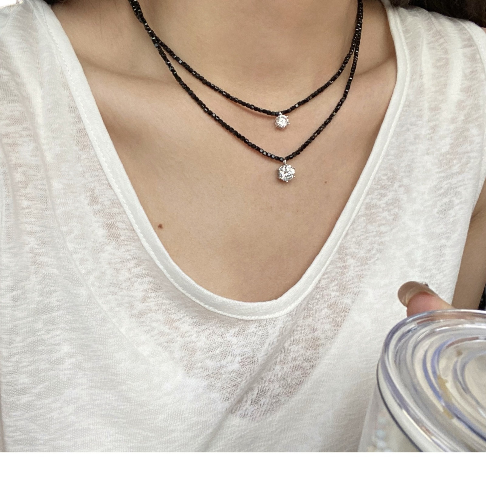 Pendentif en moissanite 925 de haute qualité, chaîne ras-de-cou en spinelle de qualité supérieure pour femme, accessoires en argent pur._voghion.com