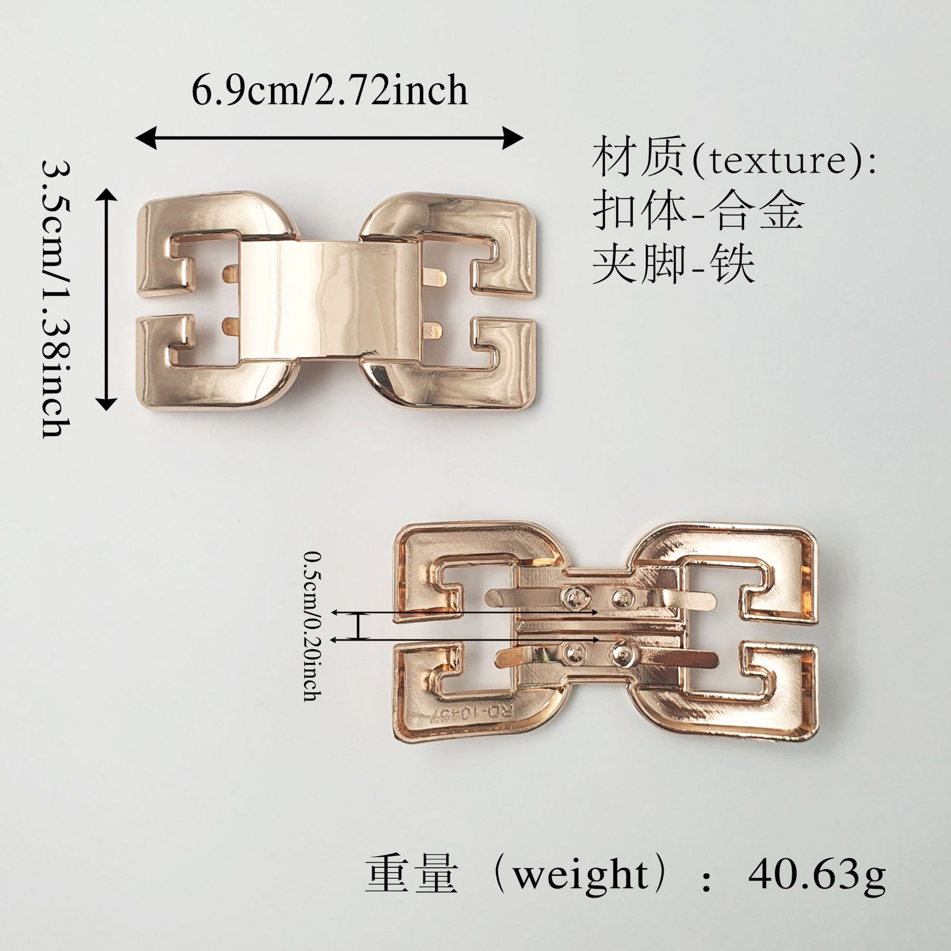 Un accesorio de hardware de zapatos de cuero con botones decorativos metálicos para ropa, zapatos, botones de ajuste de fundición a presión de aleación de zinc al por mayor