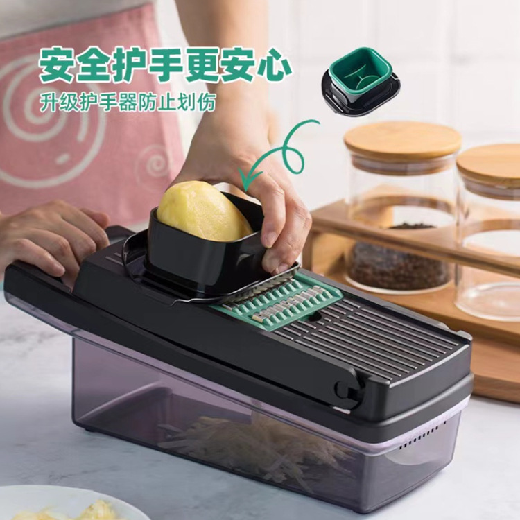 Cortador de verduras multifuncional personalizado, cortador de papas, raspador de cebolla, cortador de verduras doméstico de cocina, artefacto mágico