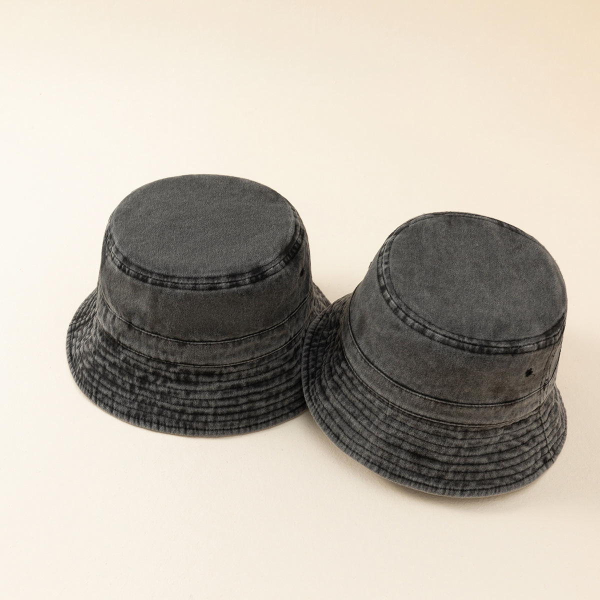 Cotton Fabric Fashion Style Children Unisex Fashion Solid Color Bucket Hat