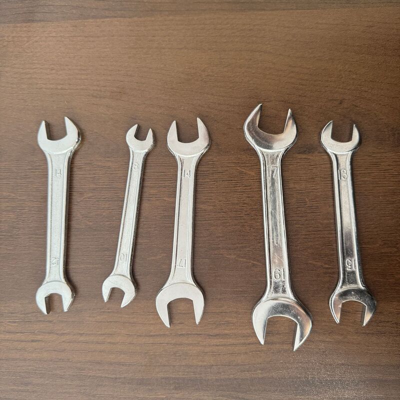 クロスボーダー45号鋼焼入れ開口レンチクロムメッキダブルレンチ高硬度レンチ金物工具セット|undefined