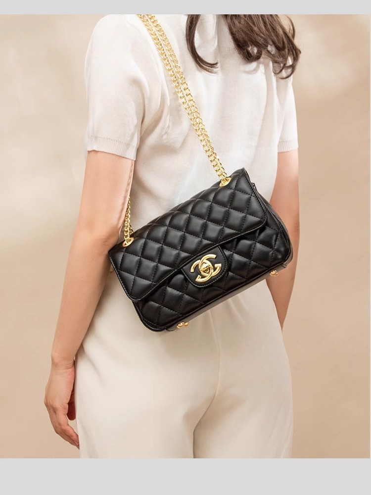 Bolso bandolera acolchado estilo Chanel de alta gama, nuevo modelo 2025, versátil, de gran capacidad, para mujer