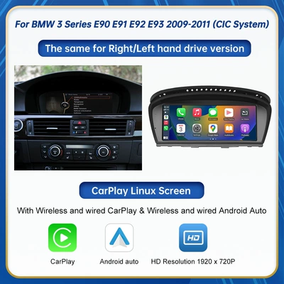 wireless CarPlay car Linux – Car display - 88inch-suitable-for-bmw-3-series-2009-2011-cic-system-right-hand-drive-car