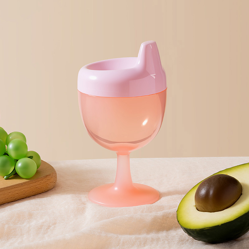 Taza de pies altos para niños Taza de aprendizaje de bebidas casera a prueba de caídas Taza de agua para bebés Taza de leche de jugo de fruta Taza de vino de boca de pato con taza de bebida directa