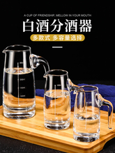 萨迪家用玻璃分酒器 白酒公杯洋酒红酒小扎壶饭店酒吧小号100