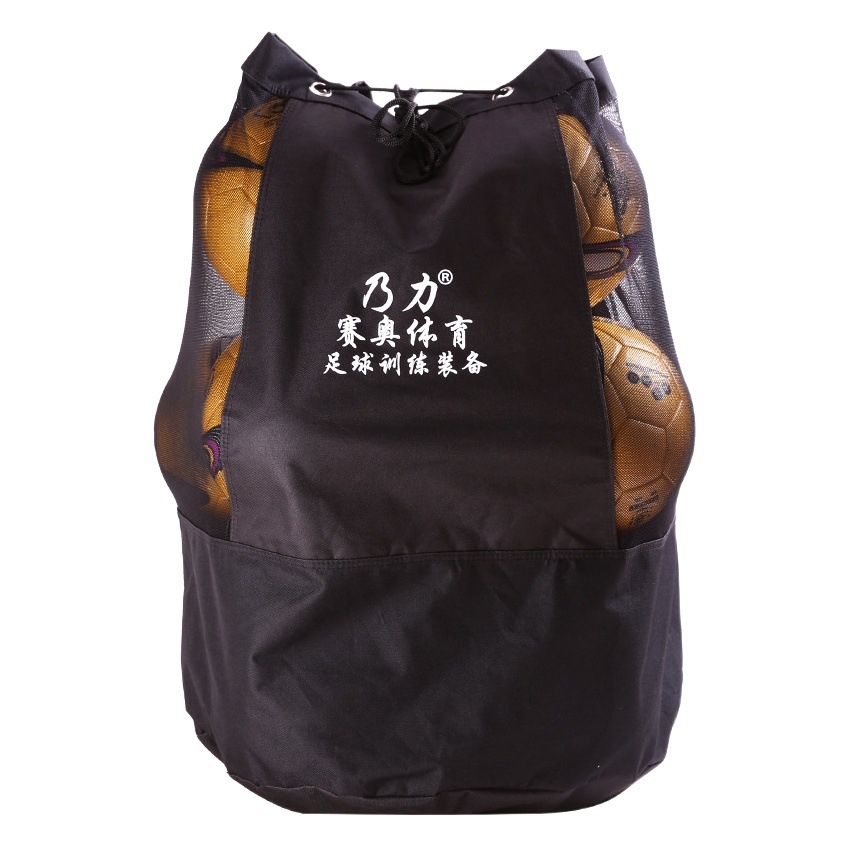 Large Soccer Bag Shoulder Back Soccer Basketball Storage Bag for 15 Balls Thick Version Carrying Ball Bucket