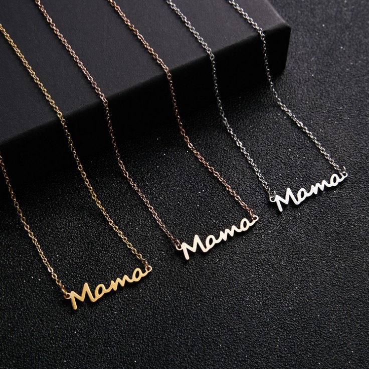 1 Piece Simple Style Letter Alloy Plating Women's Necklace display picture 1