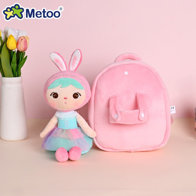 METOO RABBIT KEPPEL LOLITA SCHOOLBAG 공주 바람 어린이 배낭 유치원 어린이 선물 SCHOOLBAG