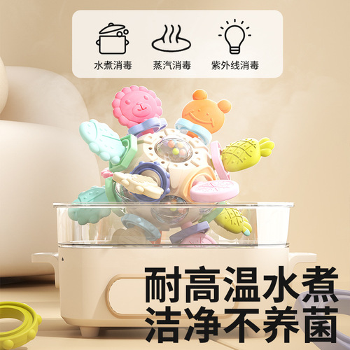 New baby Manhattan hand grasping ball 0-1 year old baby molar teether early education toy 3-6 months grasp training