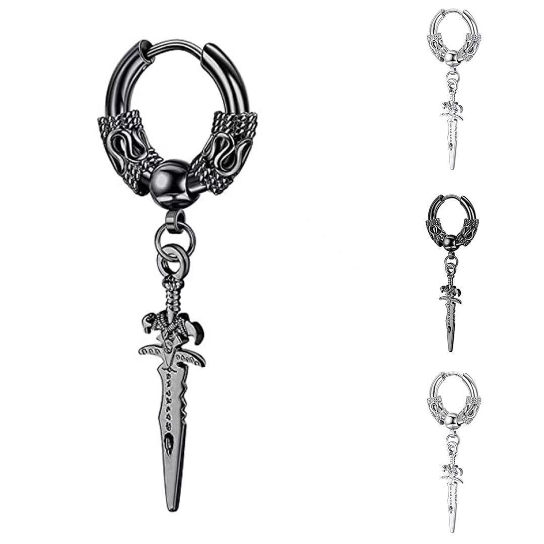 Trend earrings hip-hop style stainless steel for men and women