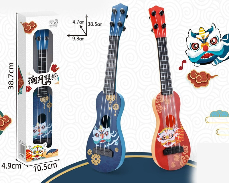 Guochao Awakening Lion Guitar Simulation Playable 890-B47 Guitar Children's Educational Early Education Instrument Toys Wholesale