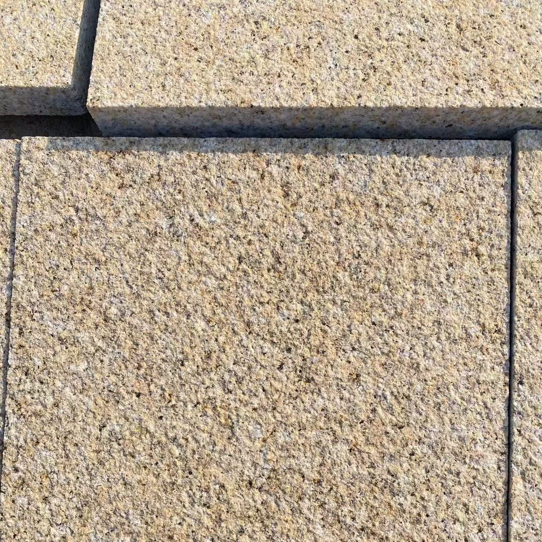 Желтый камень ржавчины Мрамор Гранит натуральный камень личи лицо огненная плита Гладкий грибной камень