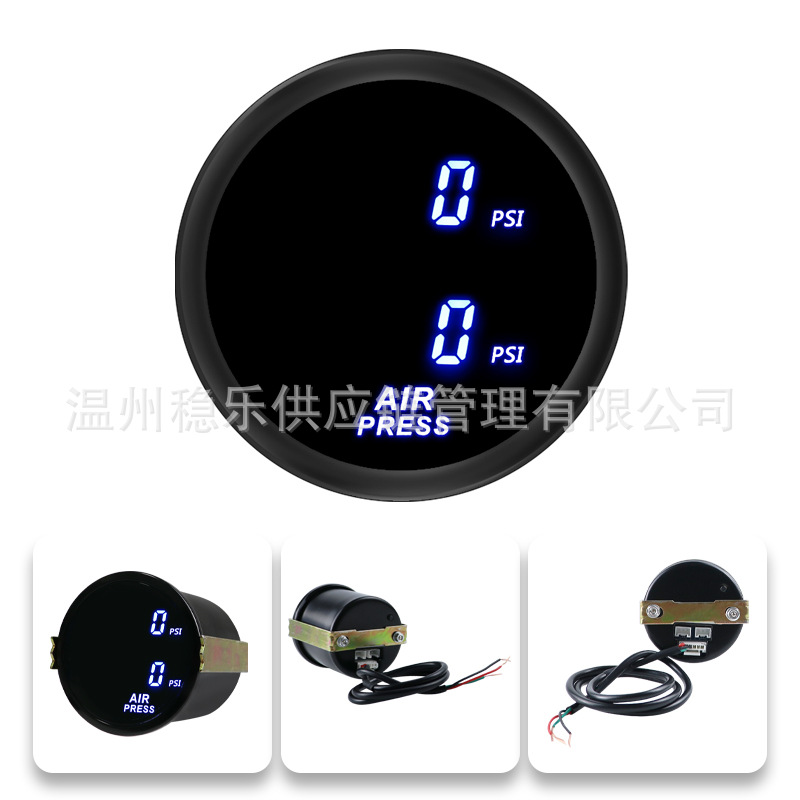 Dual Display Air Pressure Gauge 52mm Npt1/8 Pneumatic Shock Absorber Pressure Gauge Car Air Tank Pressure Gauge