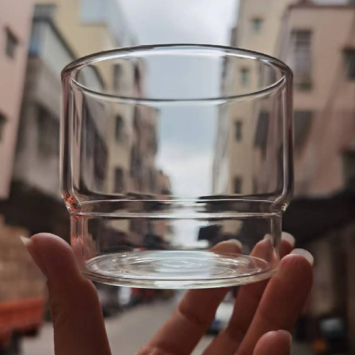 Factory wholesale Ins heat-resistant glass cup wholesale ice American coffee cup can be stacked storage yogurt dessert Cup