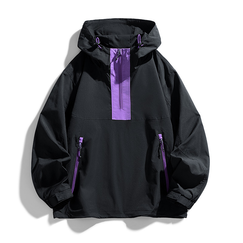 Wholesale 2026 Spring New Men's Sports Outdoor Softshell Pullover Jacket, Men's Outerwear Jacket with Double Zipper