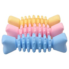 New Pet Toys Manufacturer Wholesale TPR Macaron Fish Bone Chewing Stick Chew-resistant Teeth Cleaning Dog Toys