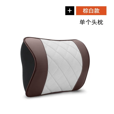 BYD car headrest and neck Headrest - byd-napa-new-memory-foam-headrest-brown-white-single-piece