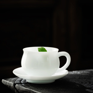 Dehua white porcelain ice seed tea cup white porcelain kung fu cup tea bowl belly master cup afternoon tea coffee cup wholesale
